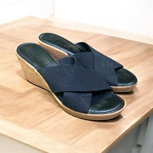 Italian Shoemakers Everly Criss Cross Platform Slide Sandal Size 9